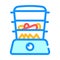 Steamer kitchen device color icon vector illustration