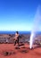 Steaming bore hole, Lanzarote.