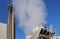 Steaming cooling towers at waste-to-energy plant