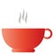 Steaming Cup of Tea: A Soothing Colored Vector Icon of a Perfectly Brewed Cup of Tea