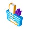 Steaming foot bath isometric icon vector illustration