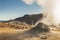 Steaming fumarole in Namafjall in north Iceland