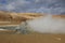 Steaming fumaroles in Iceland