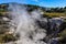 Steaming ground in the Wai-o-tapu geothermal area, near Rotorua, New Zealand