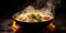 Steaming Ramen Bowl - Flavor Explosion - Comforting - Warm Ambiance