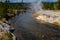 Steaming Riverbank in Yellowstone