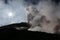 Steaming Volcano etna in Sicily in the morning sun