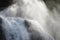 Steaming water of french Cascade du Rouget in the Alps