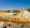 Steaming water spewing from a volcanic formation in colorado