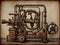 Steampunk ancient machine, Generative AI Illustration