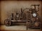 Steampunk ancient machine, Generative AI Illustration