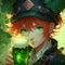 Steampunk Anime Leprechaun Drinking Green Beer Digital Art