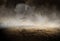 Steampunk Background, Desolate Desert, Flying Machine