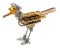 Steampunk bird. Bronze and steel parts.