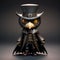 Steampunk Bird Vinyl Toy: Eagle In Plague Doctor Mask - Chibi Style