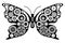 Steampunk butterfly. Fantastic insect in vintage style for tattoo, sticker, print and decorations.