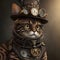 steampunk cat mechanical wonder