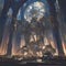 Steampunk Cathedral: Magnificent, Detailed Interior