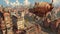 Steampunk Cityscape: Victorian Marvels and Airship Wonders