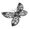 Steampunk clockwork butterfly. Retro illustration.