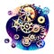 Steampunk clockwork universe. Generative AI.