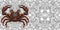 Steampunk crab mechanical seamless pattern symmetrical wallpaper