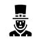steampunk fantasy character glyph icon vector illustration