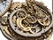 Steampunk gear clock, Generative AI Illustration