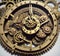 Steampunk gear clock, Generative AI Illustration