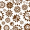 Steampunk gear pattern. Vintage cogwheels and gears