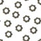 Steampunk Gear Transmission Element Seamless Pattern on White Background.