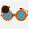 Steampunk goggles isolated on white photo-realistic vector illustration