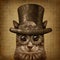 Steampunk Grunge Cat