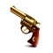 Steampunk gun on white vector