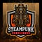 Steampunk gunslinger mascot. esport logo design