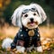 Steampunk havanese dog created by ai technology