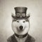 Steampunk Husky Artwork In Adox Silvermax Style