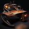 Steampunk-inspired Computer Desk Design With Surrealistic Elements