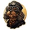 Steampunk-inspired Sticker Of A Yorkshire Terrier In Dieselpunk Outfit