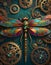 Steampunk Mechanical Dragonfly