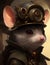 Steampunk Mouse in Oil Painting