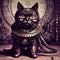 Steampunk Portrait Cat with generative AI technology