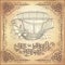 steampunk poster, illustration of a fantastic wooden flying ship