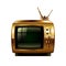 Steampunk retro tv on white vector