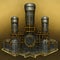 A Steampunk Style Nuclear Reactor. Futuristic Concept Design