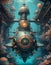 Steampunk Submarine with Intricate Details