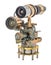 Steampunk telescope. Steel and bronze parts.