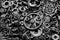 Steampunk texture, backgroung with mechanical parts, gear wheels