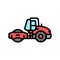 steamroller construction car vehicle color icon vector illustration