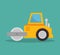 steamroller construction icon design